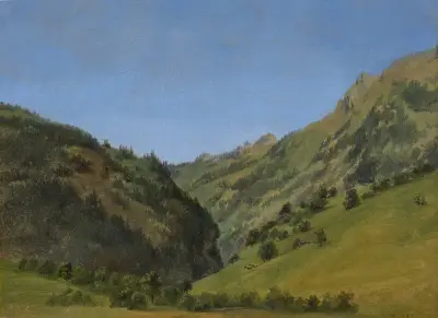 A Sunlit Valley (Vallée encaissée) von Théodore Rousseau