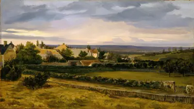 A Village in a Valley von Théodore Rousseau
