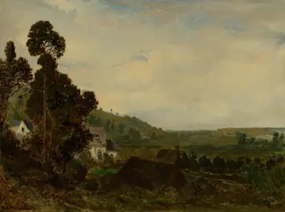 An Old Chapel in a Valley von Théodore Rousseau