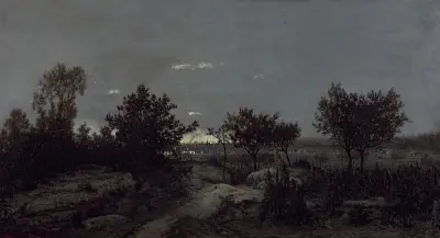 La campagne au lever du jour, Théodore Rousseau