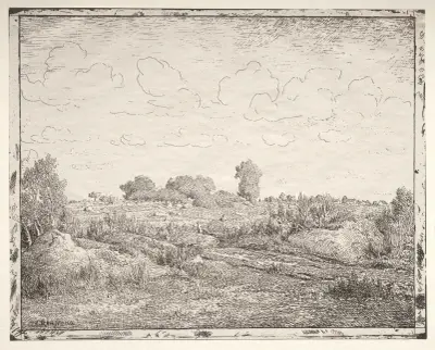 La Plaine de la Plante à Biau av Théodore Rousseau