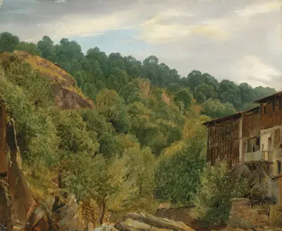 Landskap från Auvergne av Théodore Rousseau