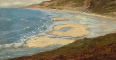 Plage Près Du Mont-Saint-Michel von Théodore Rousseau