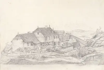 Sawmill of M. Maire, near Besançon von Théodore Rousseau