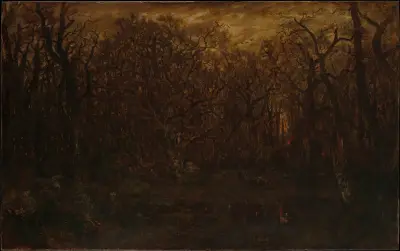 The Forest in Winter at Sunset von Théodore Rousseau
