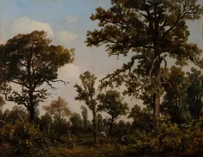 The Large Oak Tree, Forest of Fontainebleau av Théodore Rousseau