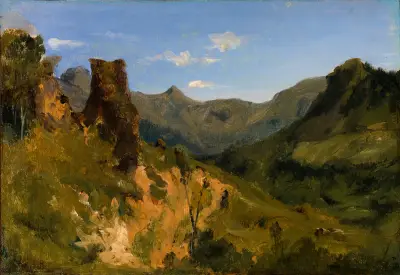 Valley in the Auvergne Mountains av Théodore Rousseau