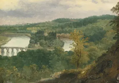 Vy över Billancourt och Bas Meudon av Théodore Rousseau