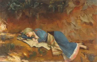 Resting Greek Girl av Theodoros Ralli