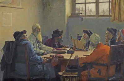 The Seven Rabbis in Jerusalem av Theodoros Ralli
