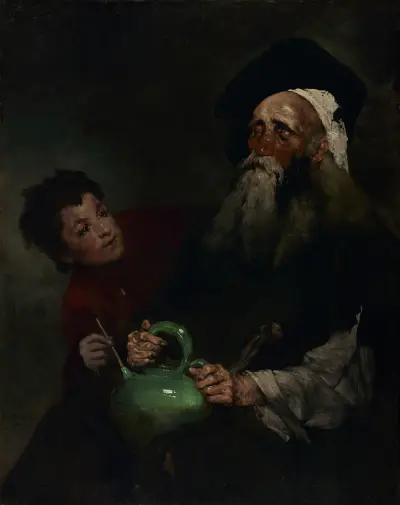 Lazarillo de Tormes and His Blind Master av Théodule Ribot