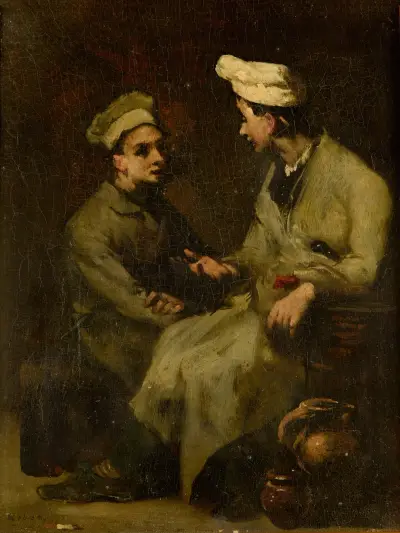 Köksscen av Théodule Ribot