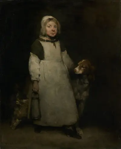 The Little Milkmaid av Théodule Ribot
