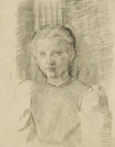 Portret van een jong meisje av Thérèse Schwartze
