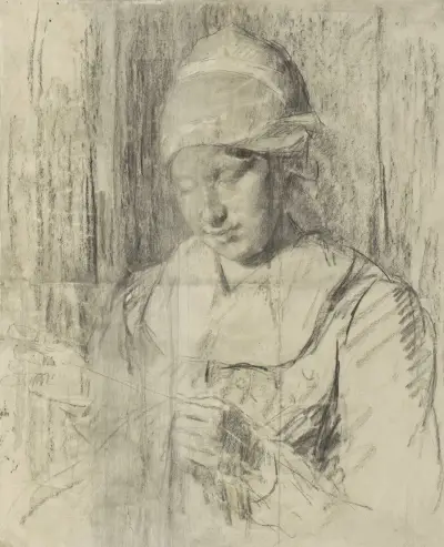 Studie van een weesmeisje av Thérèse Schwartze
