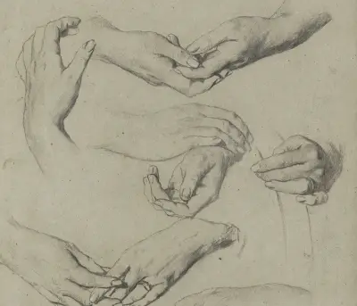 Studies van handen av Thérèse Schwartze