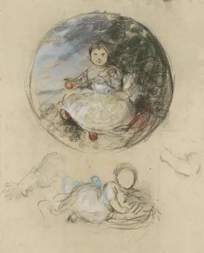 Twee studies van prinses Juliana av Thérèse Schwartze