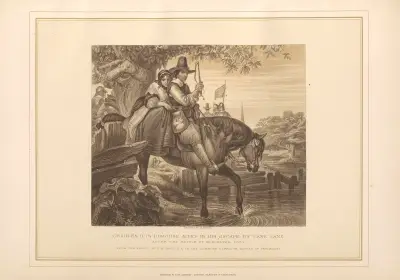 Charles II. in Disguise, aided in his Escape by Jane Lane – E. M. Ward av Thomas Archer