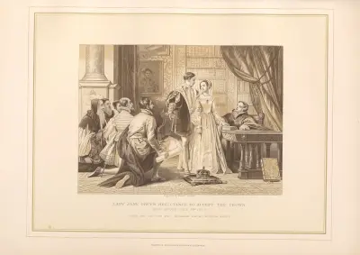 Lady Jane Grey’s reluctance to accept the Crown – C. R. Leslie av Thomas Archer