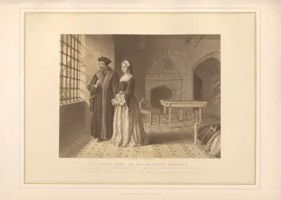Sir Thomas More and his Daughter Margaret in the Prison – J. R. Herbert av Thomas Archer