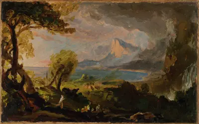 The Course of Empire–The Savage State av Thomas Cole
