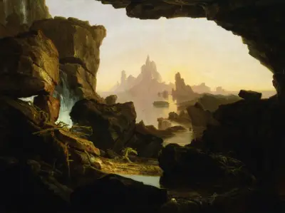 The Subsiding of the Waters of the Deluge av Thomas Cole