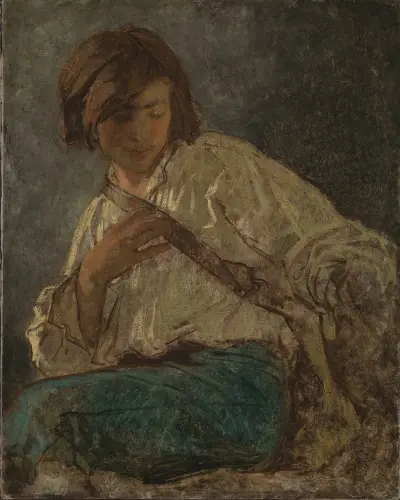 Porträttstudie av målaren Anselm Feuerbach av Thomas Couture