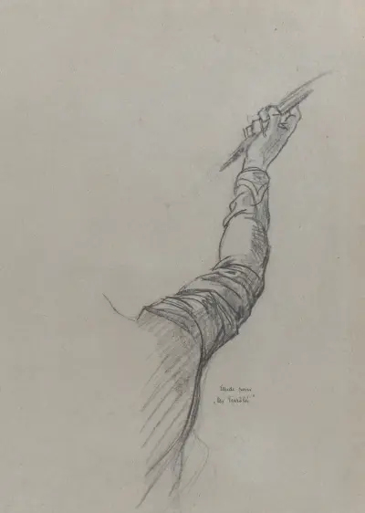 Studie für 'Die Einschreibung der Freiwilligen von 1792' von Thomas Couture