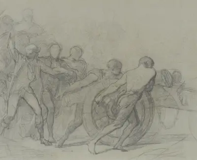 Study for ‘The Enrollment of the Volunteers of 1792’ av Thomas Couture