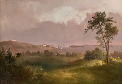 View of Boston Harbor from Dorchester Heights av Thomas Doughty