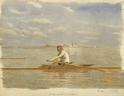 John Biglin im Einer von Thomas Eakins
