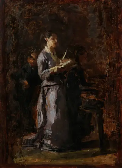 Studie till 'Pathetic Song' av Thomas Eakins