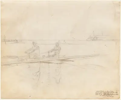 Bracia Biglin na zakręcie, 1873 – Nr. 2, Thomas Eakins