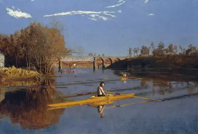 Der Meister im Einer (Max Schmitt im Einer) von Thomas Eakins