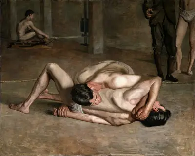 Wrestlers av Thomas Eakins