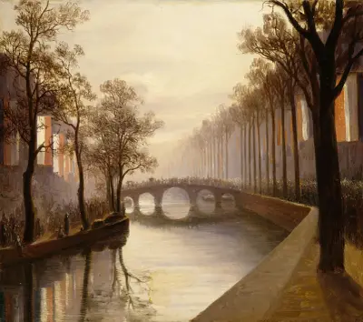 King Vilhelm II’s ceremonial Processsion in Amsterdam in 1840 av Thomas Fearnley