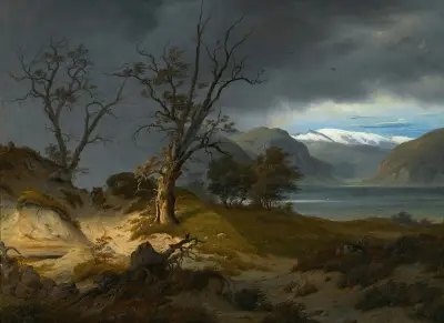 Rider In A Landscape av Thomas Fearnley