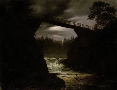 The Bridge of Hauge outside Arendal av Thomas Fearnley