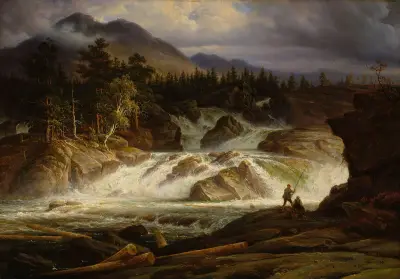 The Labro Falls, 1838 av Thomas Fearnley