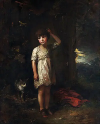 A Boy with a Cat,Morning av Thomas Gainsborough