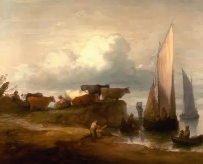 A Coastal Landscape av Thomas Gainsborough