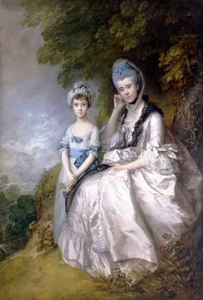 Hester, Countess of Sussex, and Her Daughter, Lady Barbara Yelverton av Thomas Gainsborough