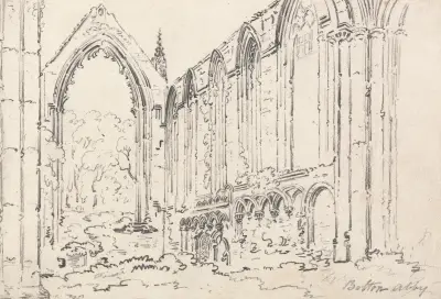 Bolton Abbey, Yorkshire av Thomas Girtin