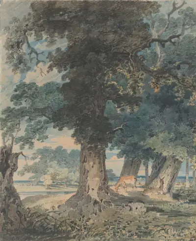 Deer in Windsor Forest, Thomas Girtin