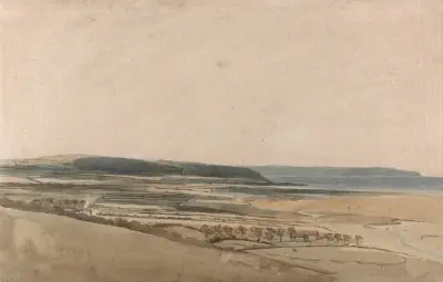 Estuary on the River Taw, Devon av Thomas Girtin