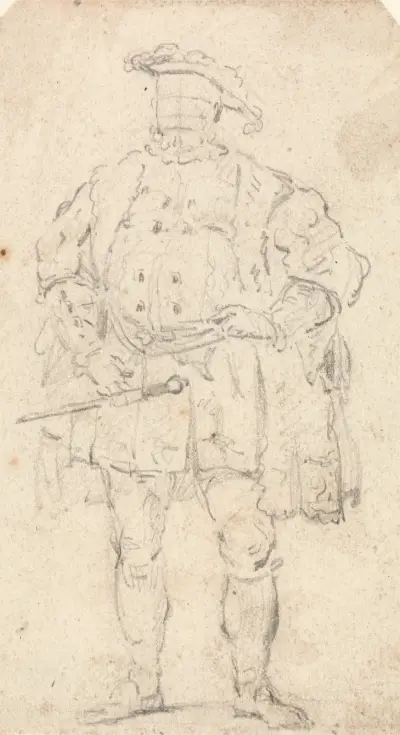 Kostümstudie Heinrich VIII. von Thomas Girtin