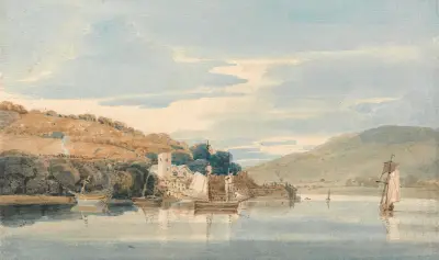 Kingswear Seen from Dartmouth, Devon, Thomas Girtin