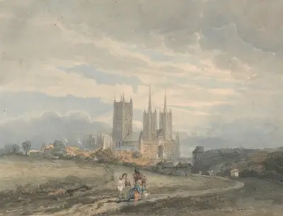 Lincoln Cathedral av Thomas Girtin