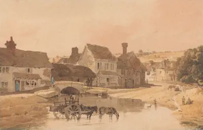 The Village of Kirkstall, Yorkshire, Thomas Girtin