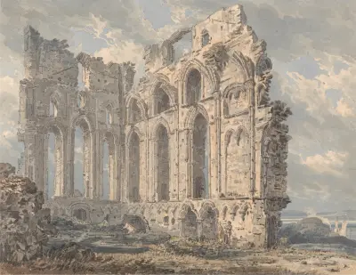 Tynemouth Priory, Northumberland, 1793 von Thomas Girtin
